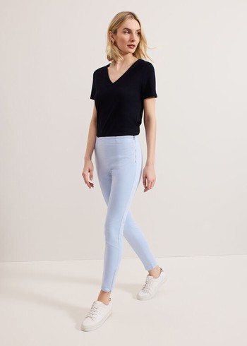 Phase Eight Amina Skinny Trousers Blue Canada | SYKIWQ-235